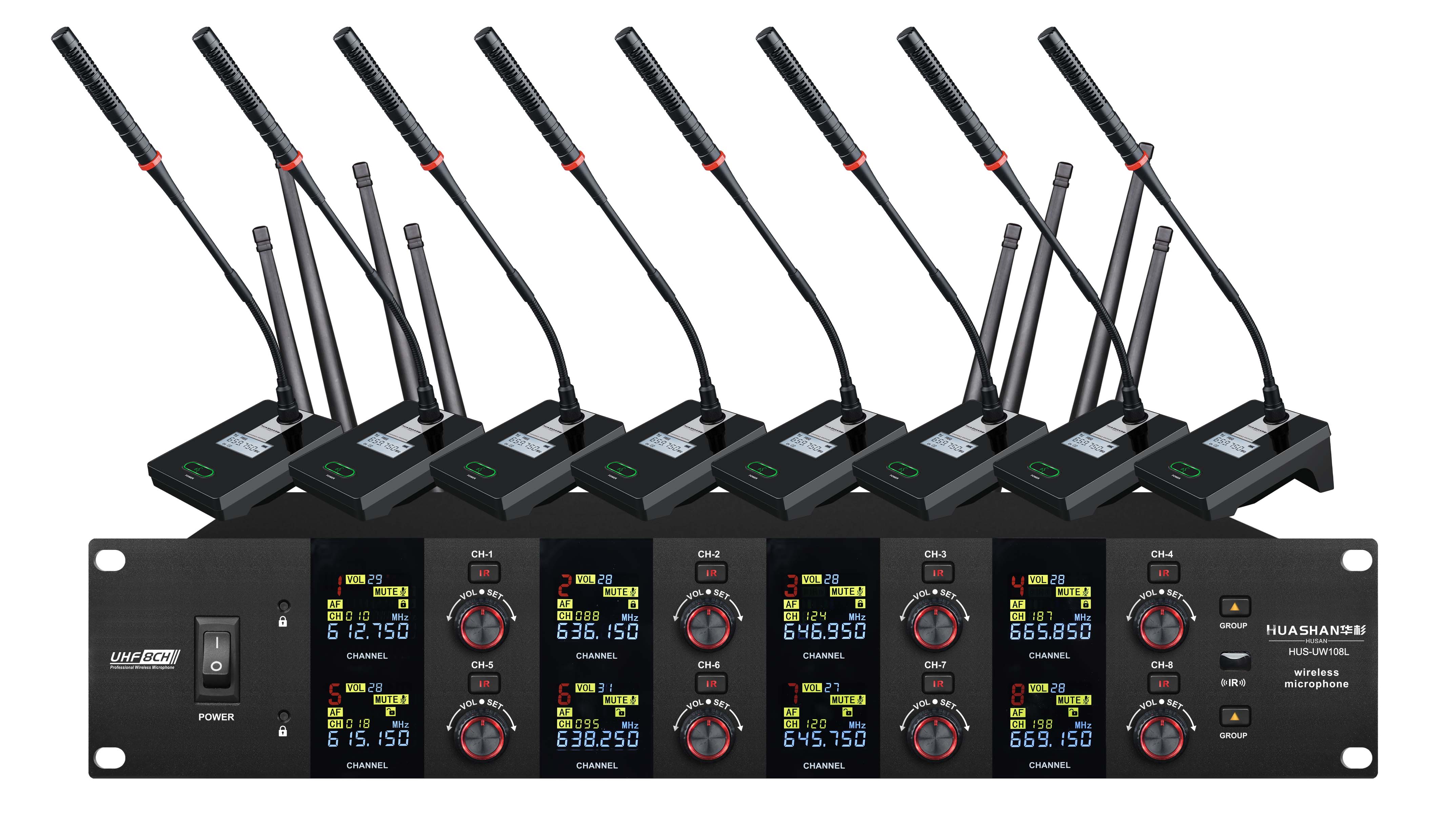 1.2.5、無線一拖八無線話筒長(zhǎng)）