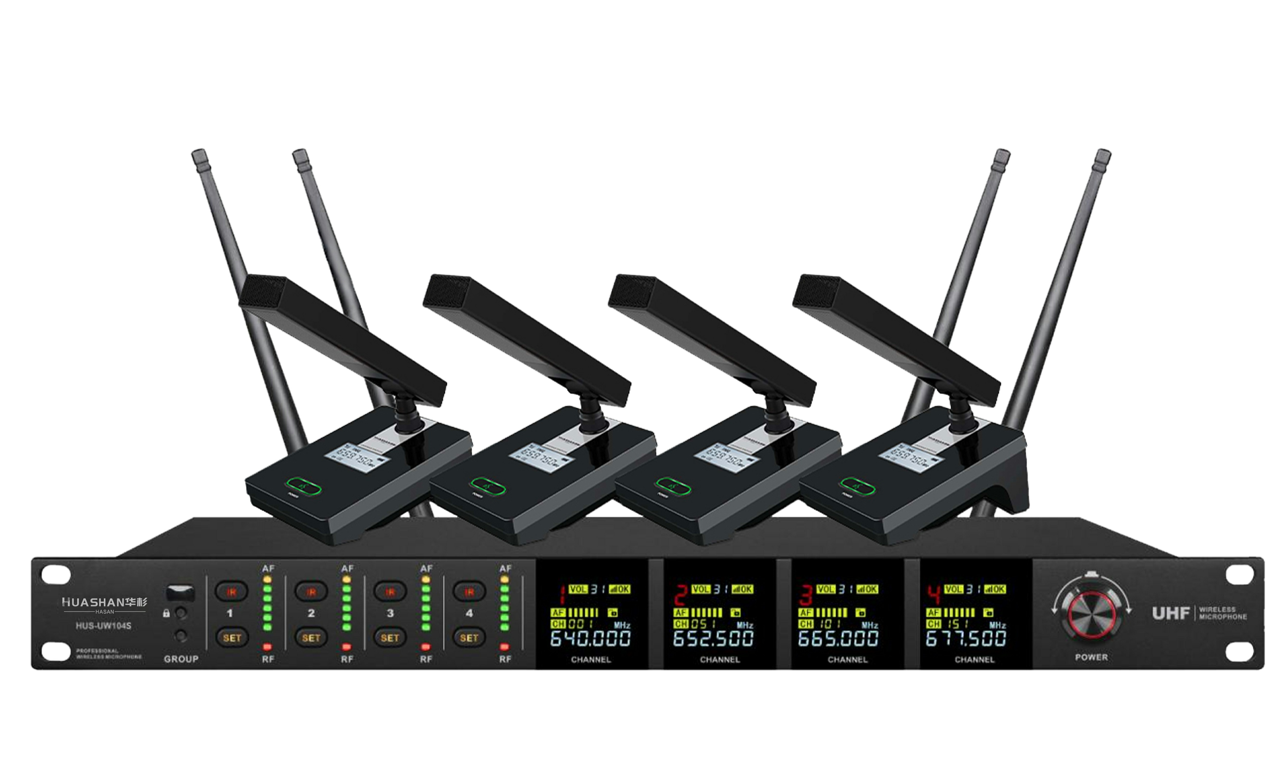 HUS-UW104S一拖四無線麥克風