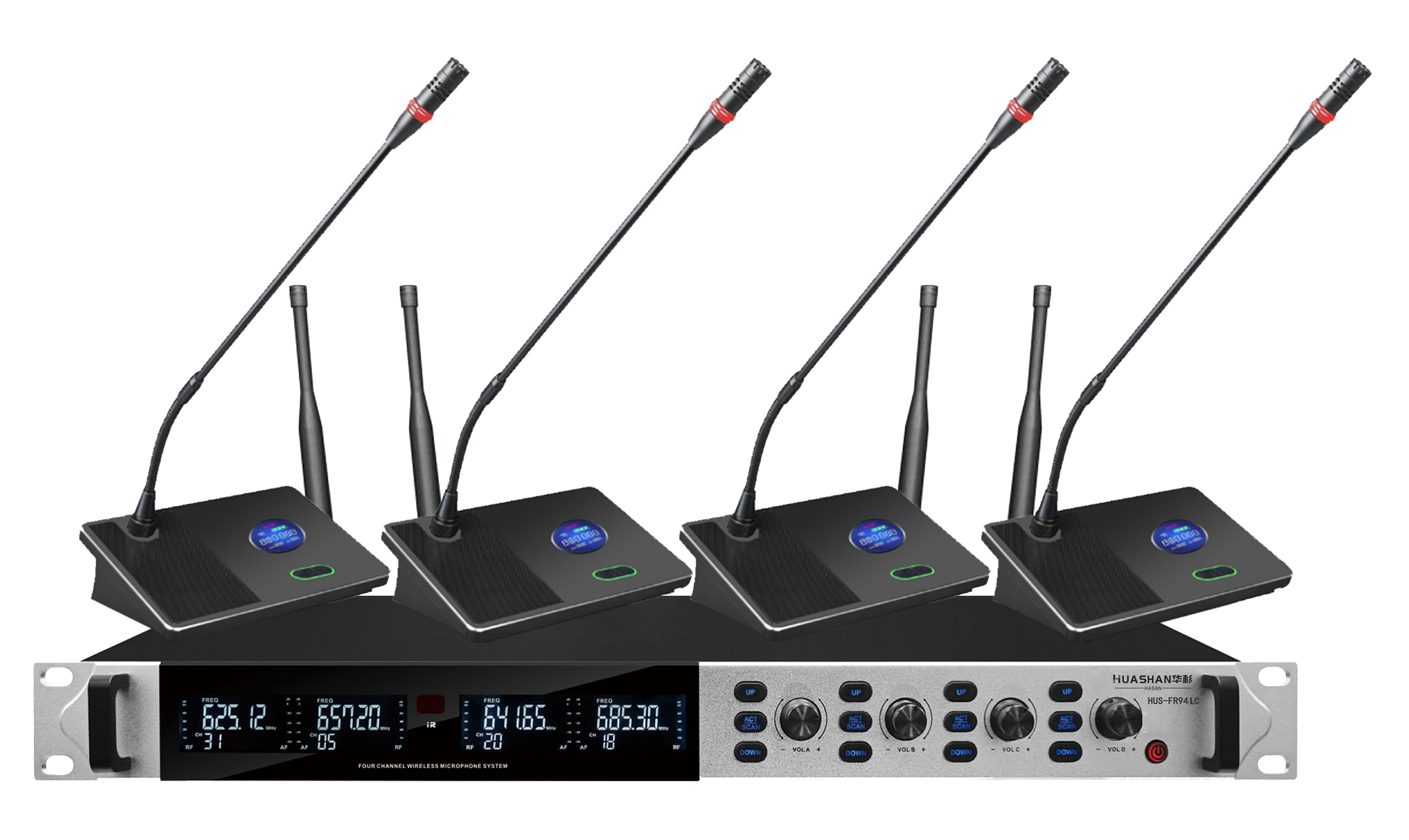 HUS-FR94LC一拖四無線麥克風