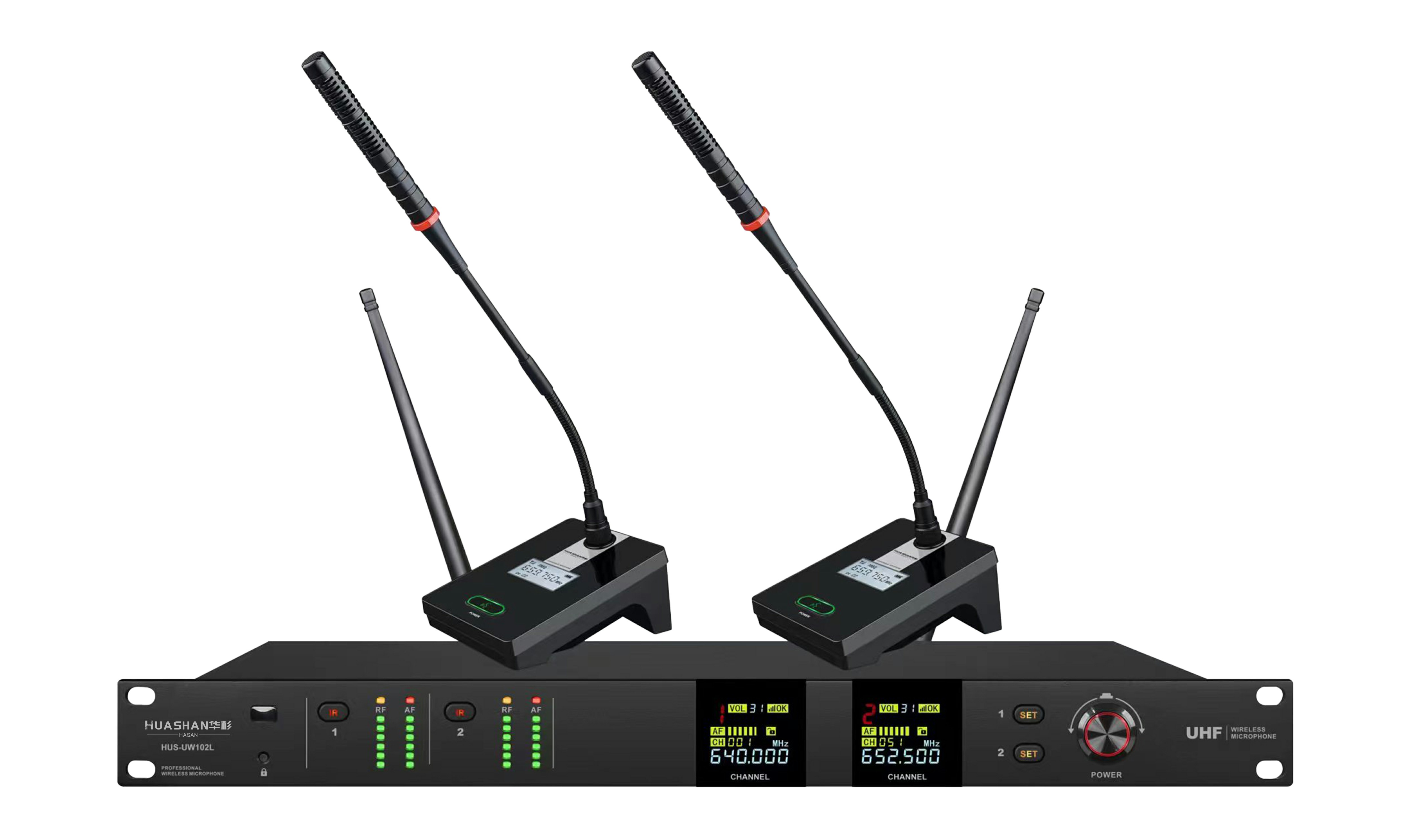 HUS-UW102L一拖二無線會議麥克風