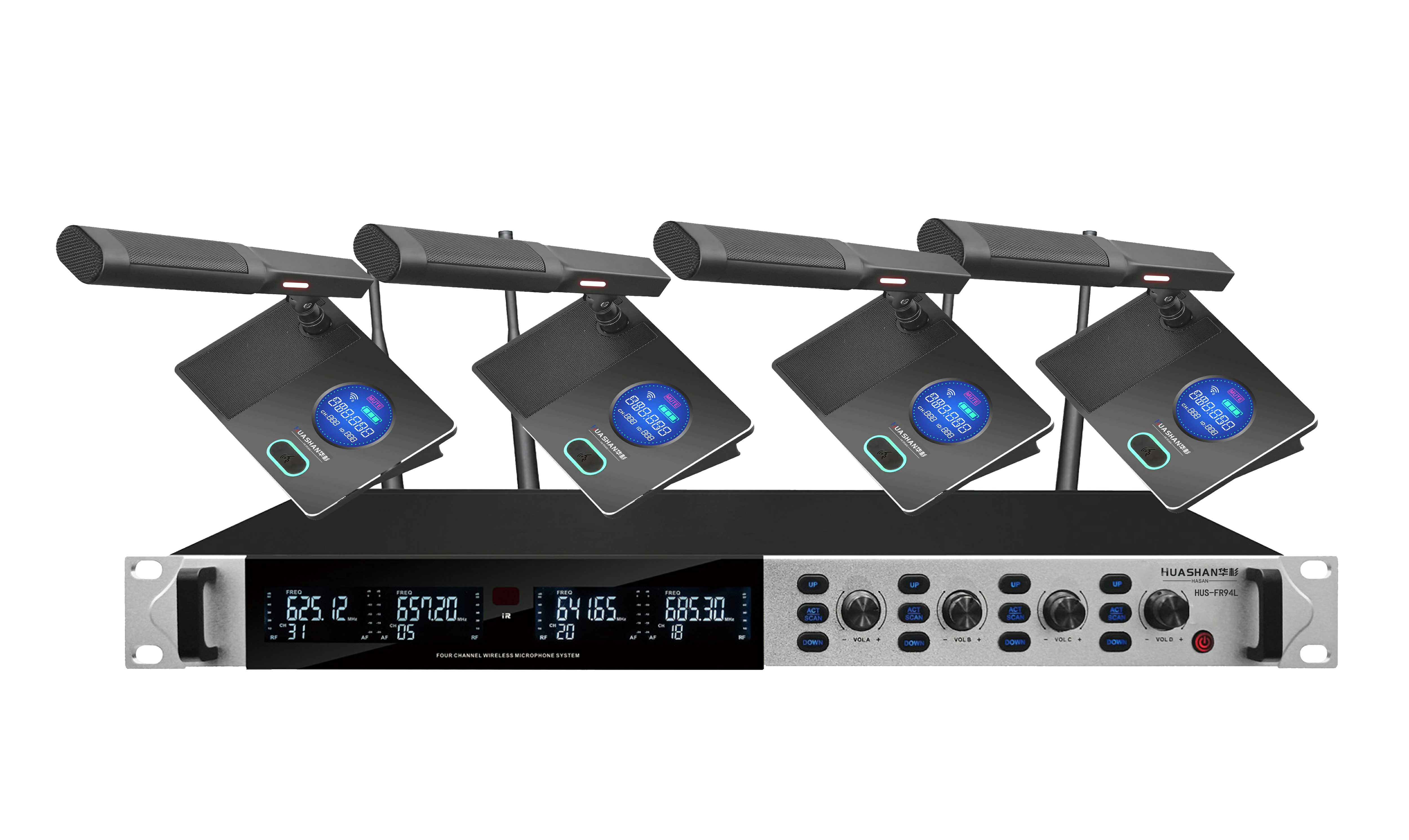HUS-FR94L一拖四無線麥克風