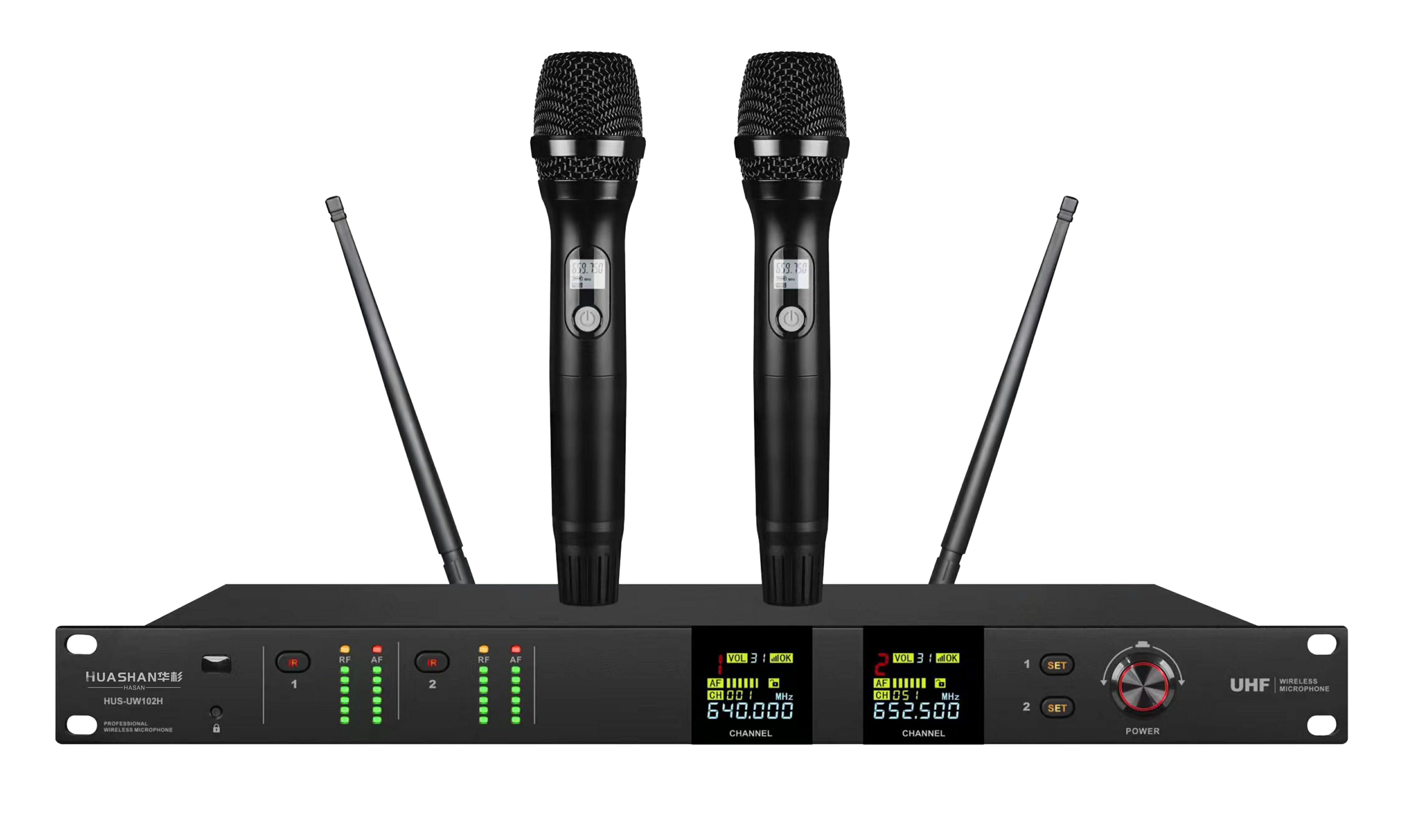 HUS-UW102H 一拖二無(wú)線手持麥克風(fēng)