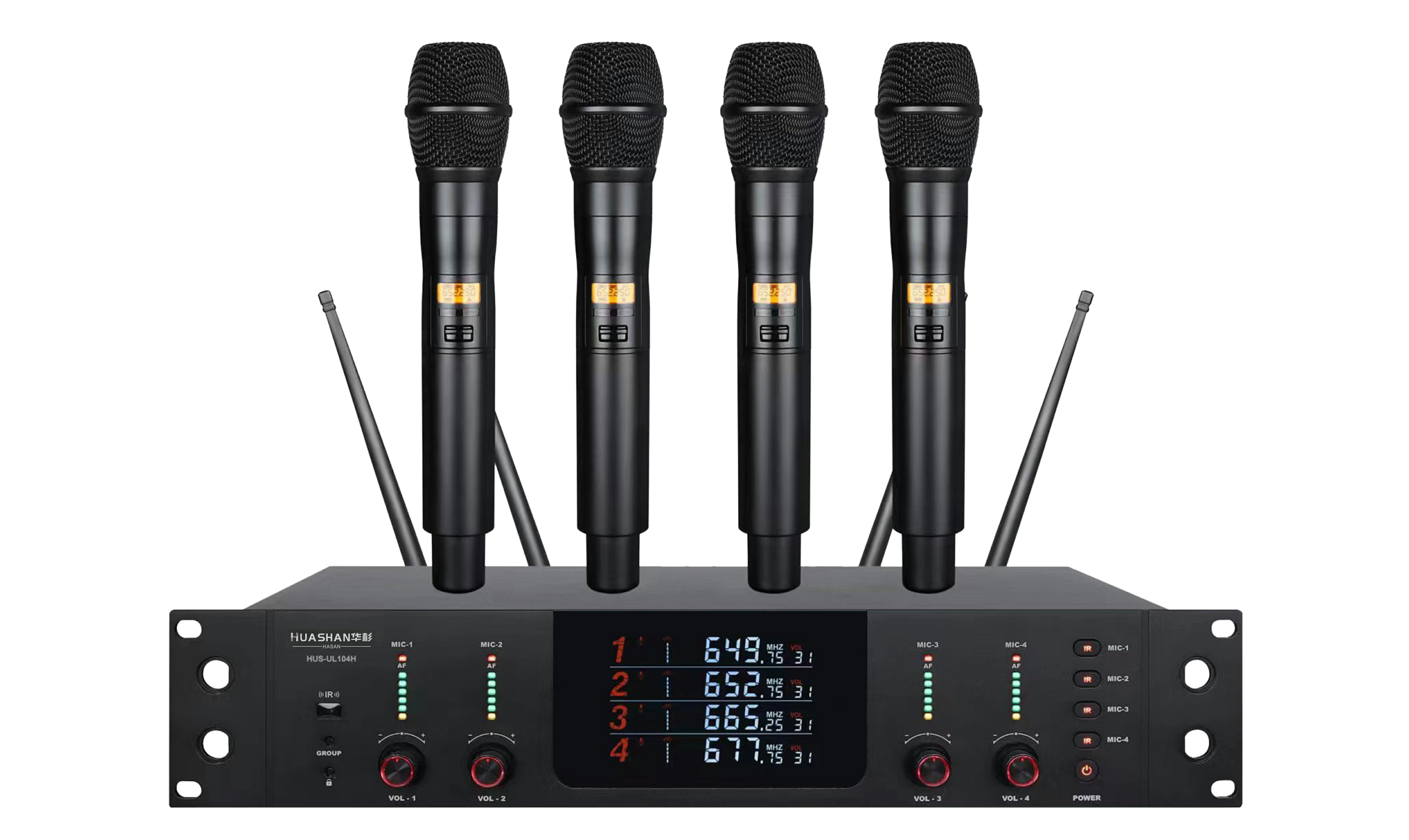 HUS-UL104H 真分集一拖四無(wú)線手持話筒