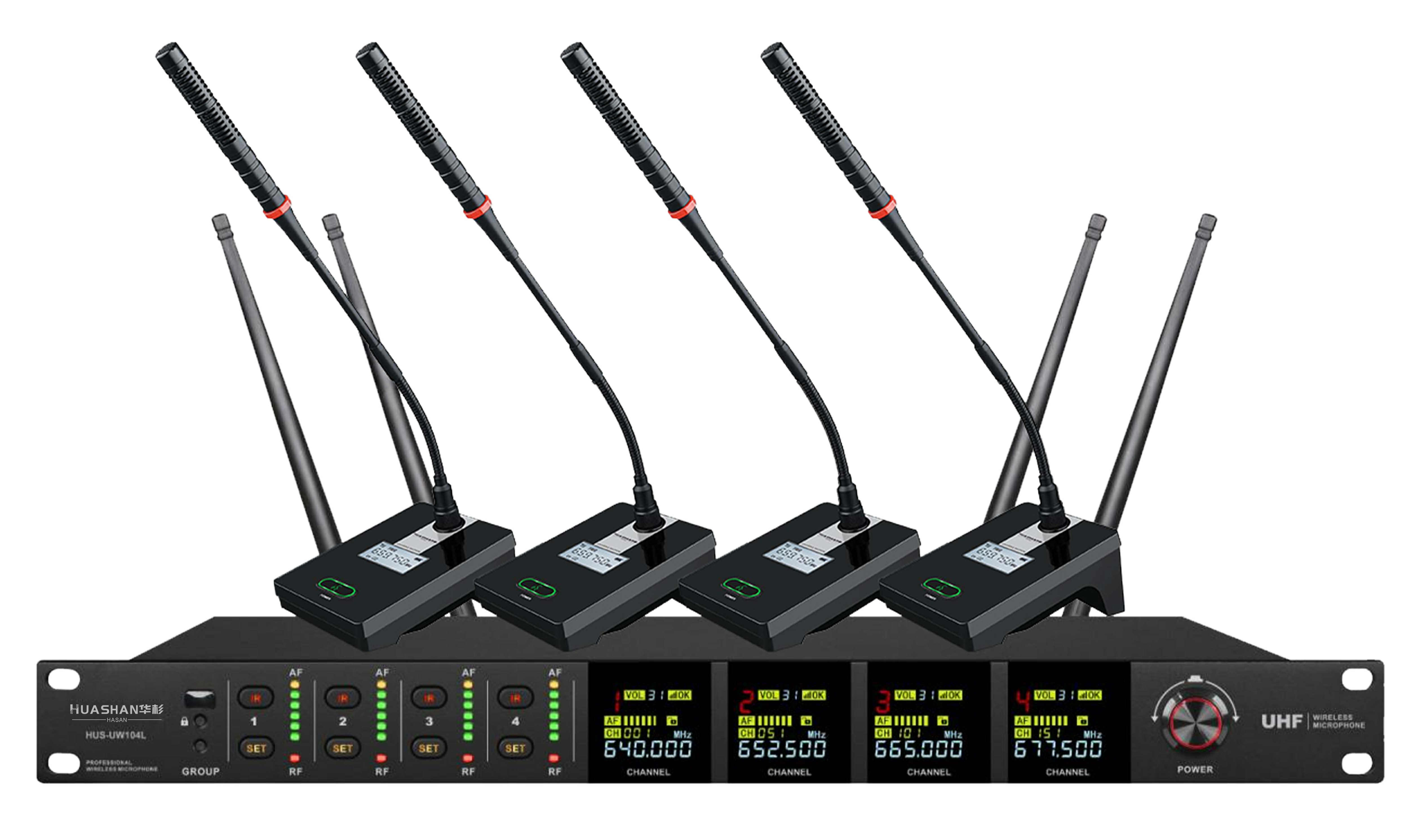 HUS-UW104L一拖四無線麥克風