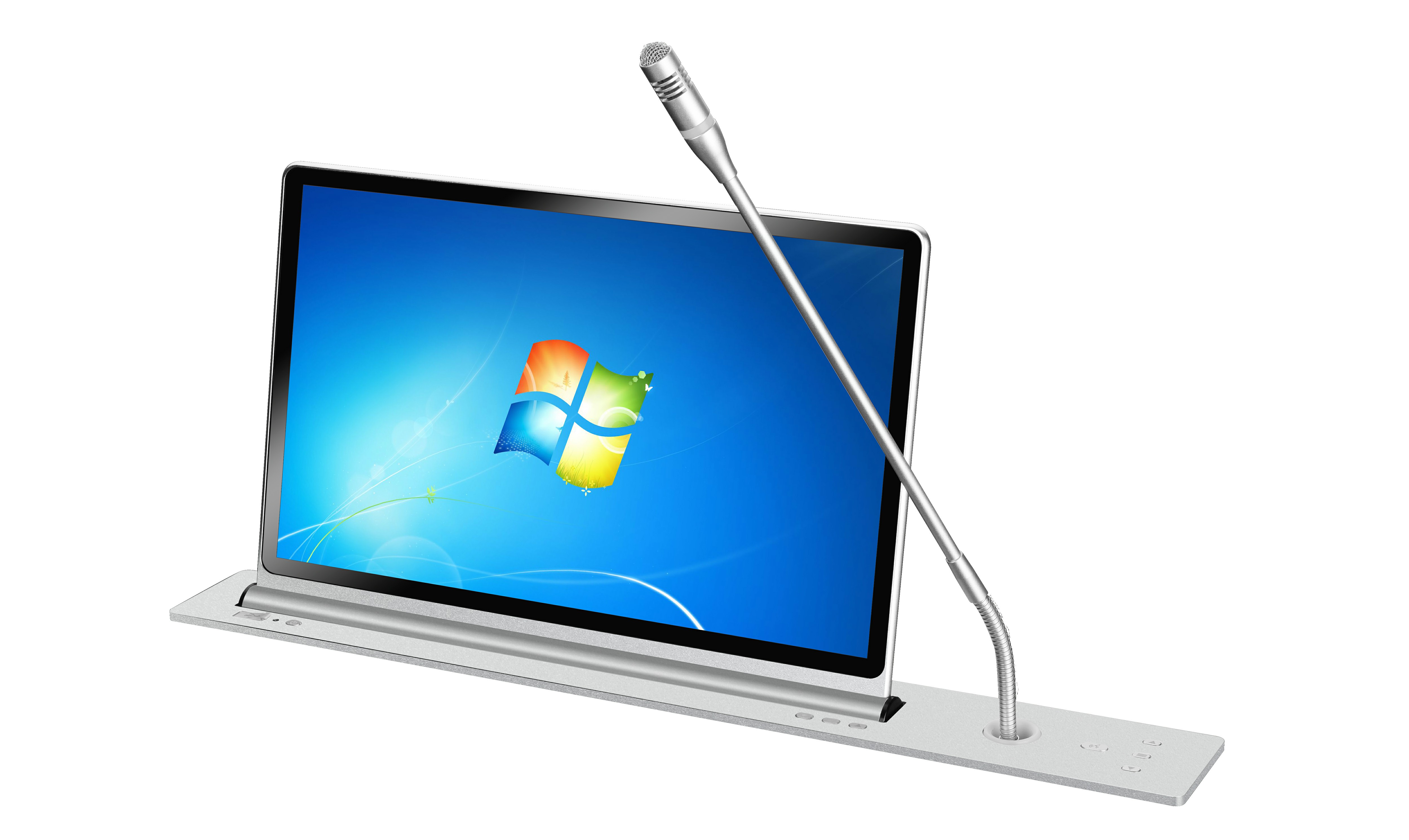 HAS-C215 21.5寸單屏帶話筒一體純顯示升降器