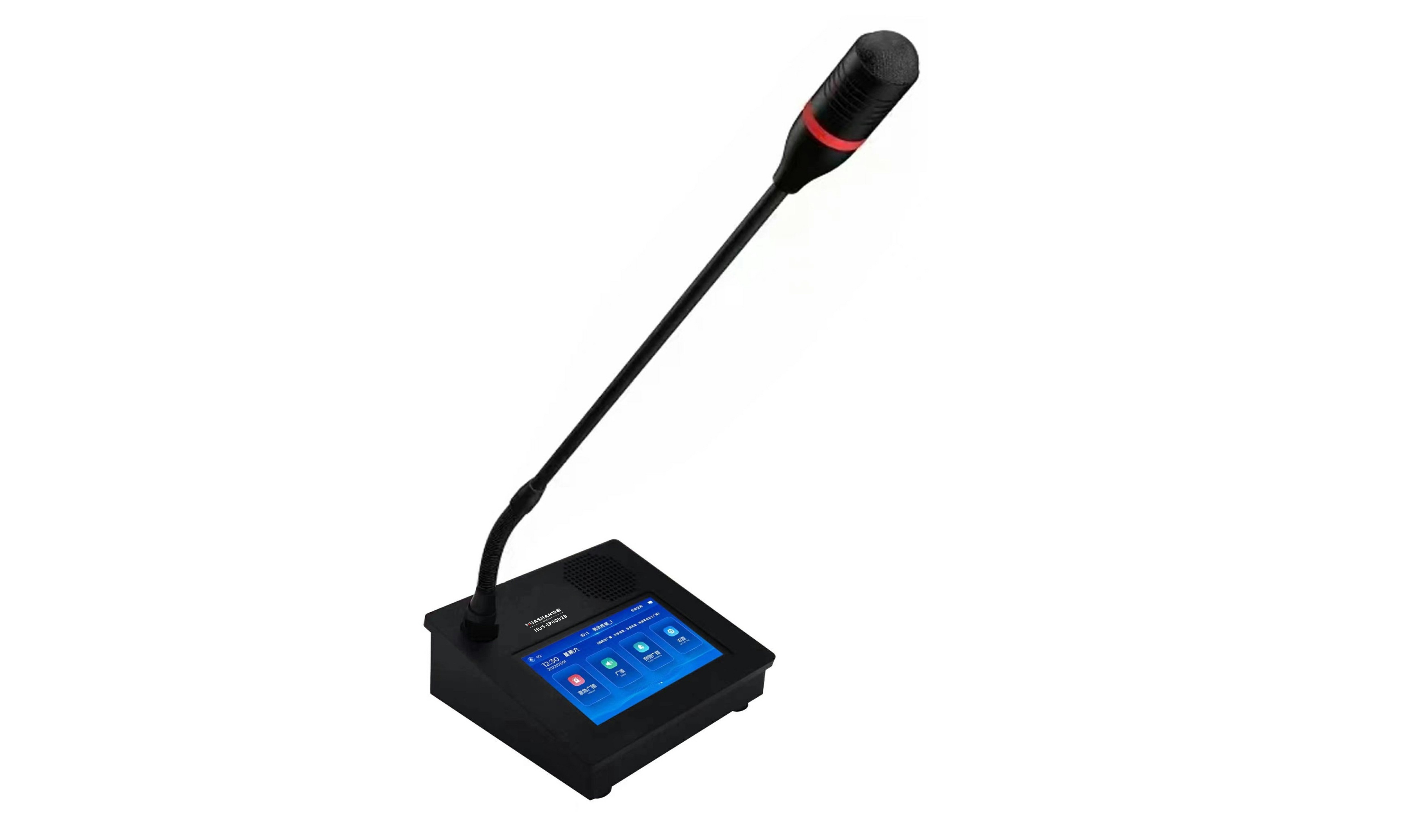 HUS-IP6002B IP網(wǎng)絡(luò)尋呼話筒4.3寸電容觸摸屏