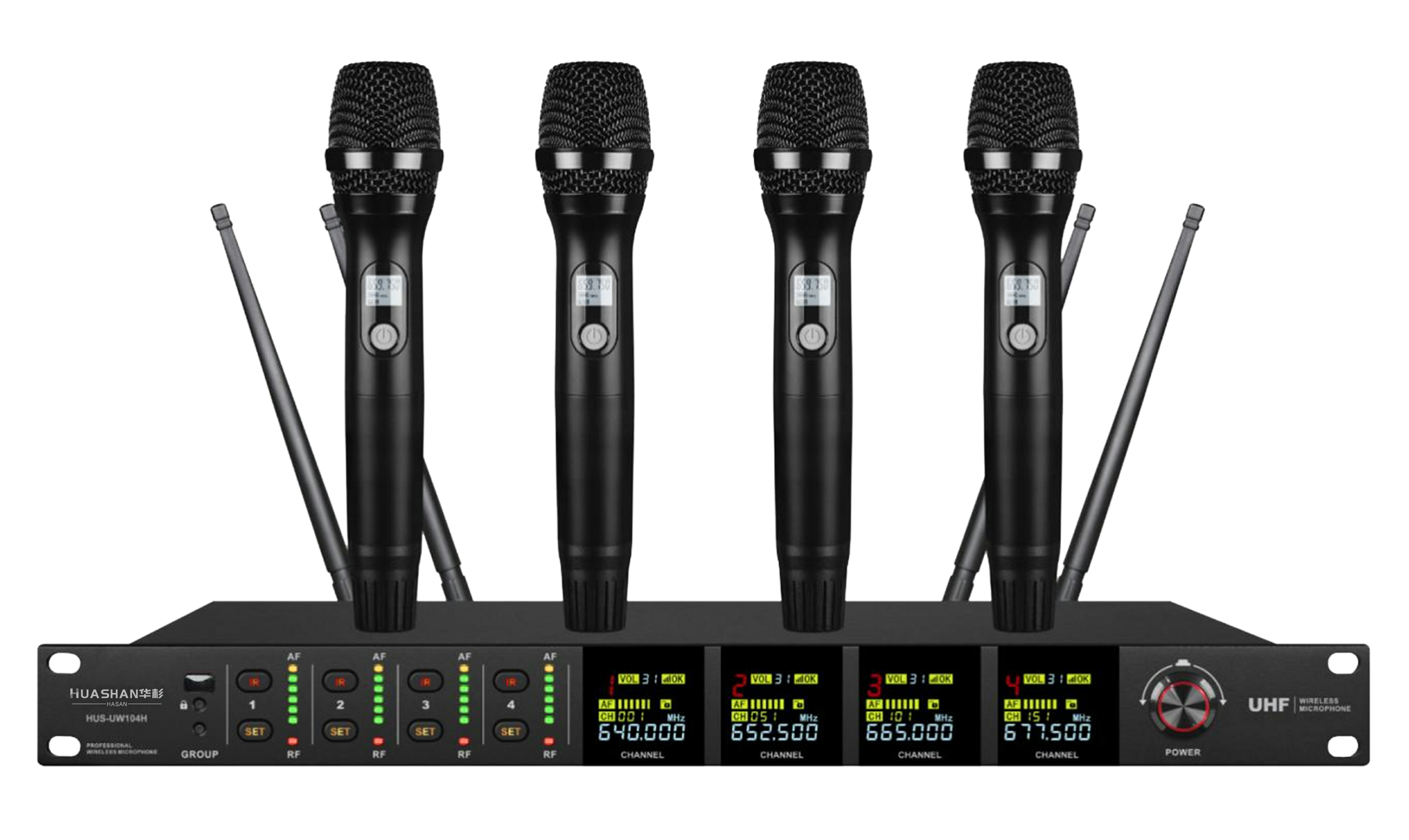HUS-UW104H 一拖四無(wú)線手持麥克風(fēng)