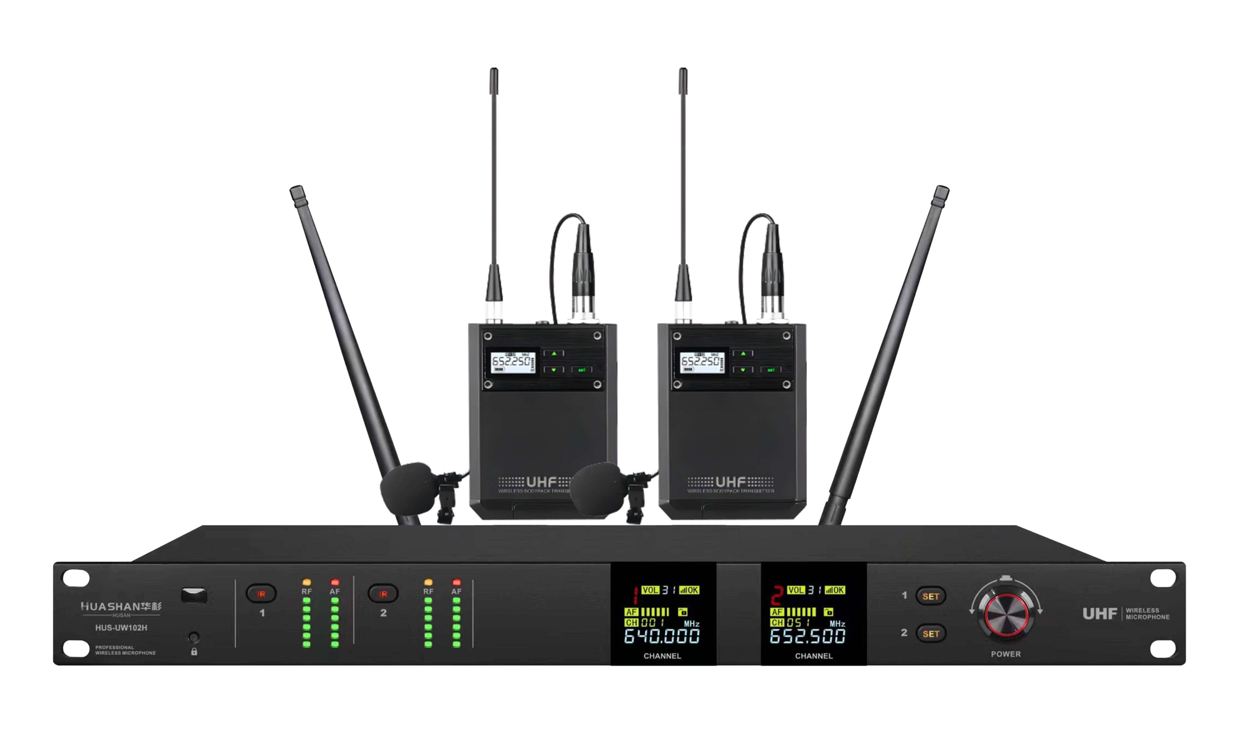 HUS-UW102HL 一拖二無(wú)線領(lǐng)夾麥克風(fēng)