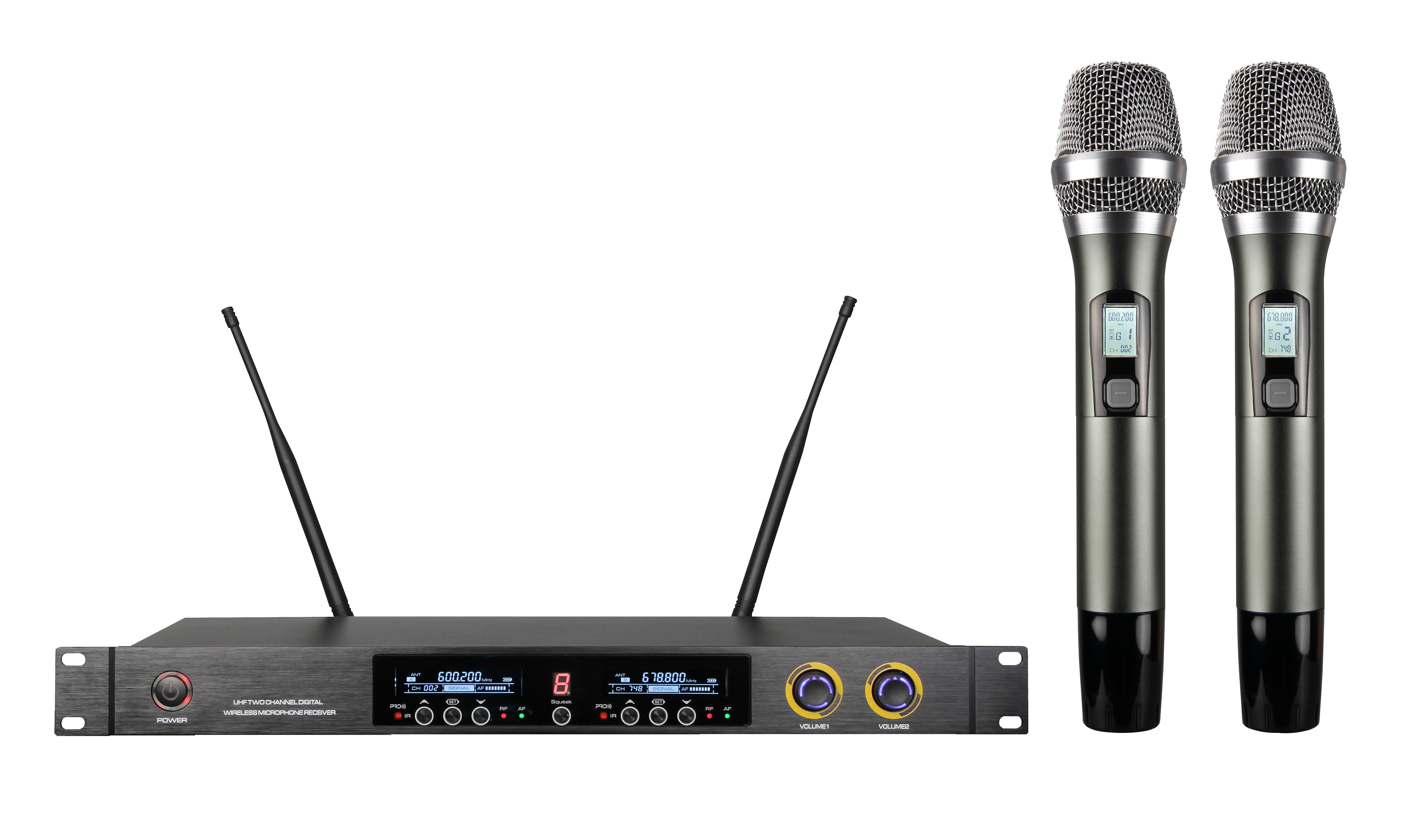 HUS-MX210 無(wú)線一拖二無(wú)線話筒（手持/頭戴/領(lǐng)夾可混搭）